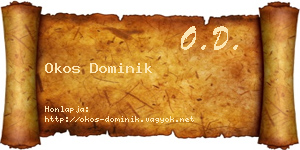 Okos Dominik névjegykártya